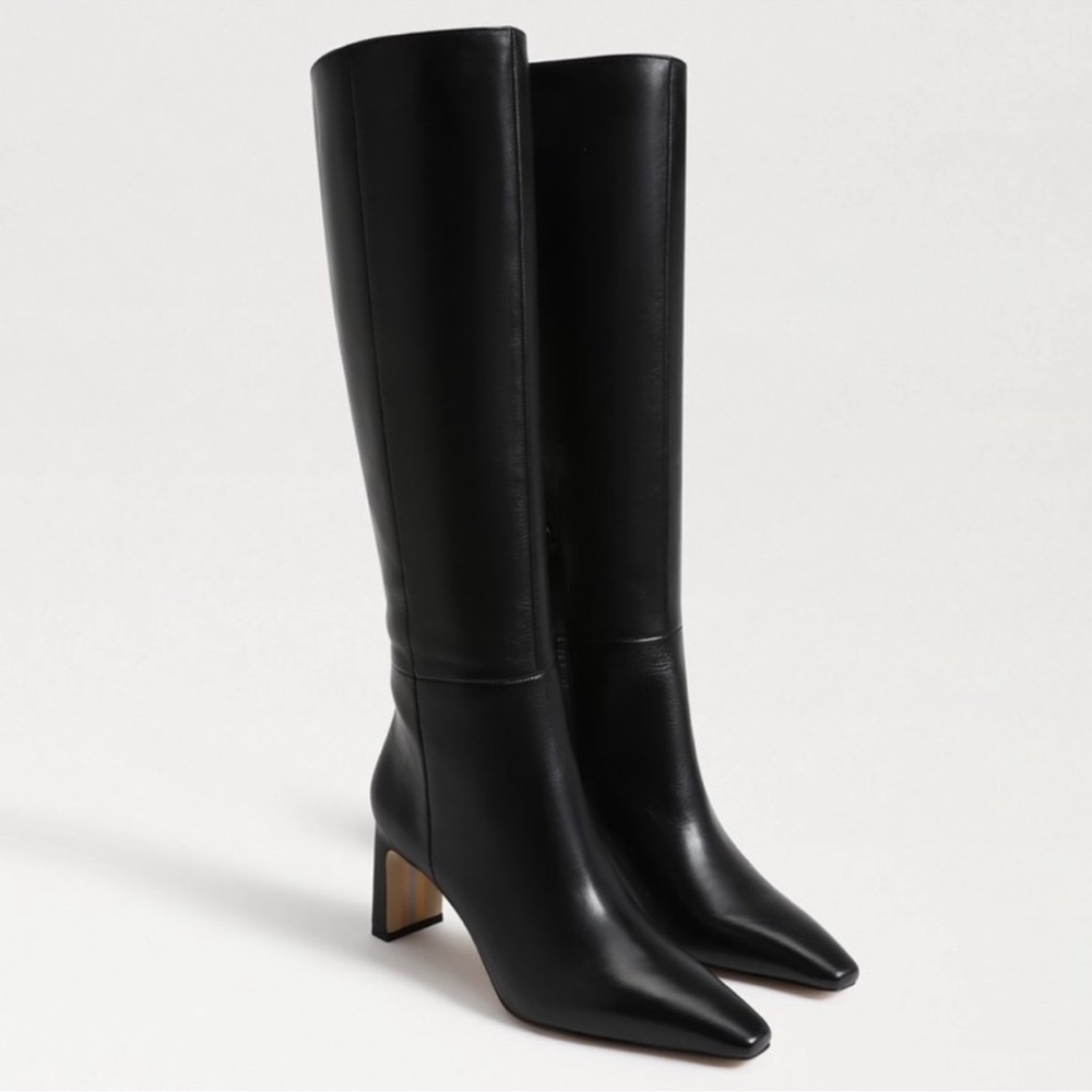 Sam Edelman Sylvia Boots Knee High Black Leather
